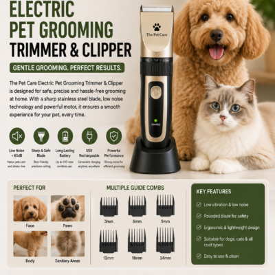 Electric Pet Grooming Trimmer & Clipper