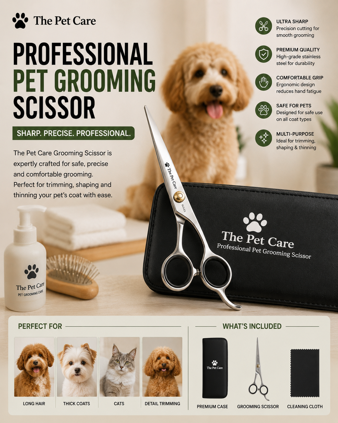 Professional Pet Grooming Scissors